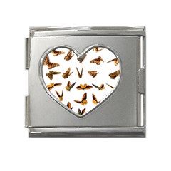 Butterfly Butterflies Insect Swarm Mega Link Heart Italian Charm (18mm) by Salman4z