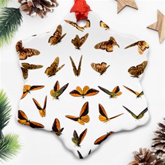 Butterfly Butterflies Insect Swarm Ornament (snowflake) by Salman4z