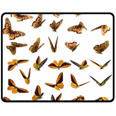 Butterfly Butterflies Insect Swarm Two Sides Fleece Blanket (medium) by Salman4z