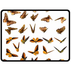 Butterfly Butterflies Insect Swarm Two Sides Fleece Blanket (large) by Salman4z