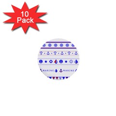 Marine Nautical Clip Art 1  Mini Buttons (10 Pack)  by Salman4z