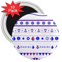 Marine Nautical Clip Art 3  Magnets (10 Pack) 