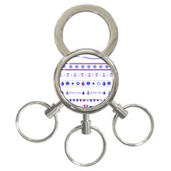 Marine Nautical Clip Art 3-ring Key Chain by Salman4z