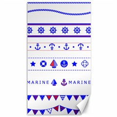 Marine Nautical Clip Art Canvas 40  X 72  by Salman4z