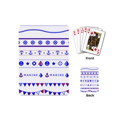 Marine Nautical Clip Art Playing Cards Single Design (mini) by Salman4z