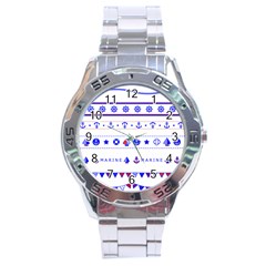 Marine Nautical Clip Art Stainless Steel Analogue Watch