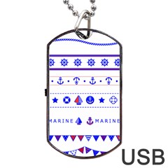 Marine Nautical Clip Art Dog Tag Usb Flash (two Sides) by Salman4z