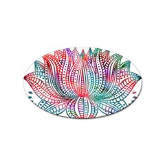 Lotus Feathers Boho Watercolor Sticker Oval (100 Pack) by Salman4z