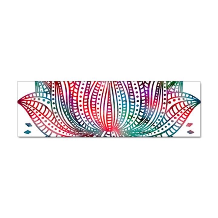 Lotus Feathers Boho Watercolor Sticker Bumper (10 pack)