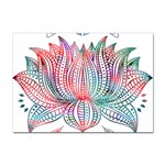 Lotus Feathers Boho Watercolor Sticker A4 (100 pack) Front