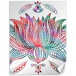 Lotus Feathers Boho Watercolor Canvas 12  x 16  11.86 x15.41  Canvas - 1