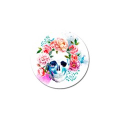 Day Of The Dead Skull Art Golf Ball Marker