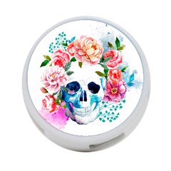 Day Of The Dead Skull Art 4-port Usb Hub (one Side) by Salman4z