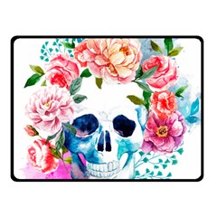 Day Of The Dead Skull Art Fleece Blanket (small) by Salman4z