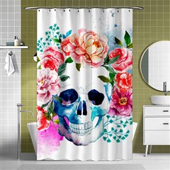 Day Of The Dead Skull Art Shower Curtain 48  X 72  (small)  by Salman4z