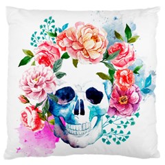 Day Of The Dead Skull Art Large Cushion Case (two Sides) by Salman4z