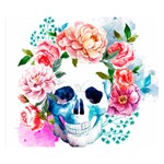 Day Of The Dead Skull Art Two Sides Premium Plush Fleece Blanket (Small) 50 x40  Blanket Front