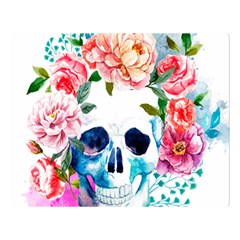 Day Of The Dead Skull Art Two Sides Premium Plush Fleece Blanket (large) by Salman4z