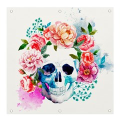 Day Of The Dead Skull Art Banner And Sign 4  X 4  by Salman4z