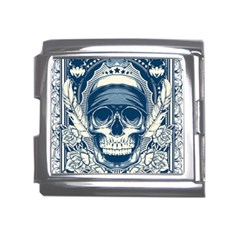 Skull Drawing Mega Link Italian Charm (18mm)