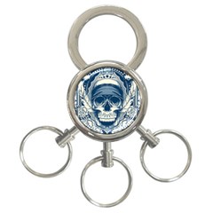 Skull Drawing 3-ring Key Chain by Salman4z