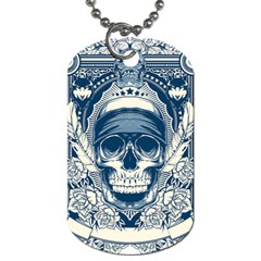 Skull Drawing Dog Tag (two Sides)