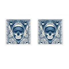 Skull Drawing Cufflinks (Square)