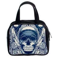 Skull Drawing Classic Handbag (two Sides)