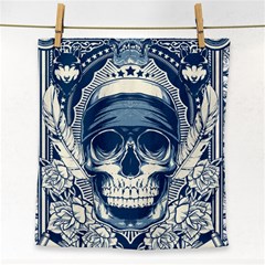 Skull Drawing Face Towel