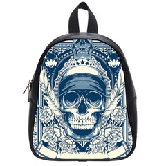 Skull Drawing School Bag (small)