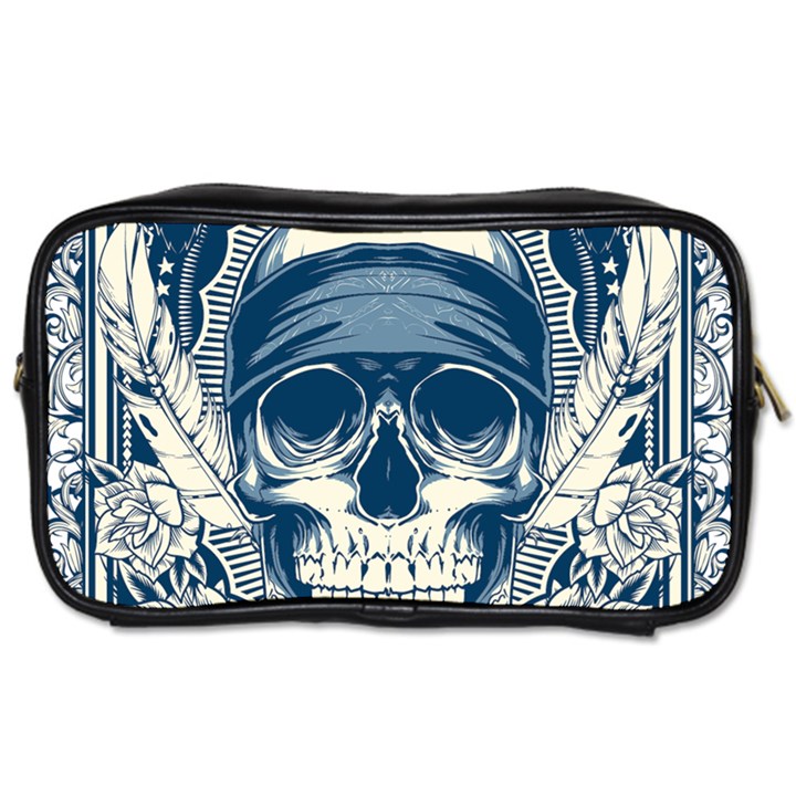 Skull Drawing Toiletries Bag (Two Sides)