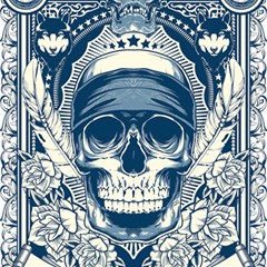 Skull Drawing Play Mat (square) by Salman4z