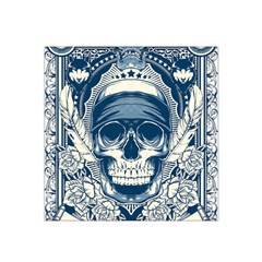 Skull Drawing Satin Bandana Scarf 22  X 22  by Salman4z