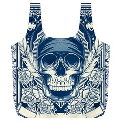 Skull Drawing Full Print Recycle Bag (xxl)