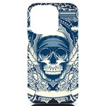 Skull Drawing iPhone 14 Pro Black UV Print Case Front