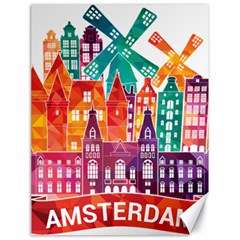 Vector Graphics Amsterdam Silhouette Canvas 18  X 24  by Salman4z