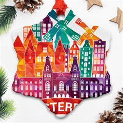 Vector Graphics Amsterdam Silhouette Ornament (snowflake)