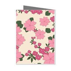 Floral Vintage Flowers Mini Greeting Cards (pkg Of 8)