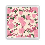 Floral Vintage Flowers Memory Card Reader (Square) Front