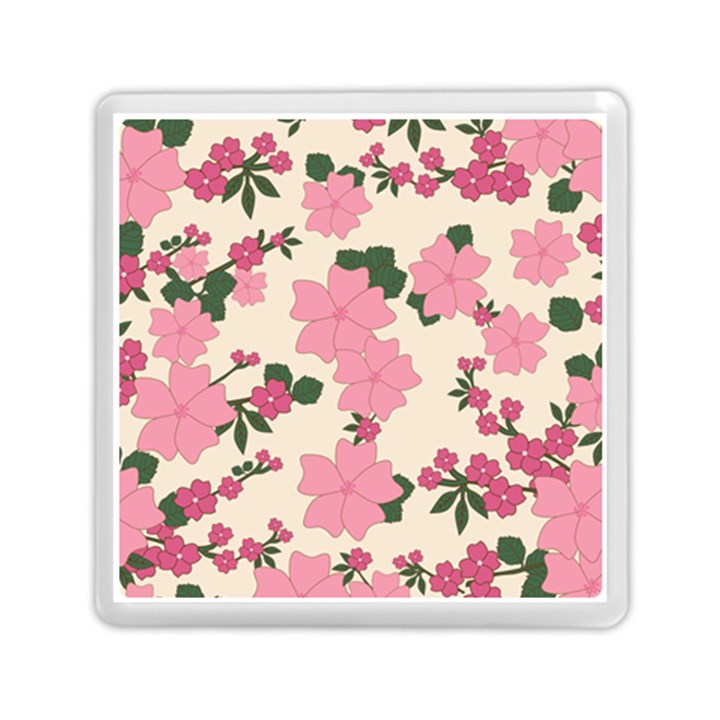 Floral Vintage Flowers Memory Card Reader (Square)