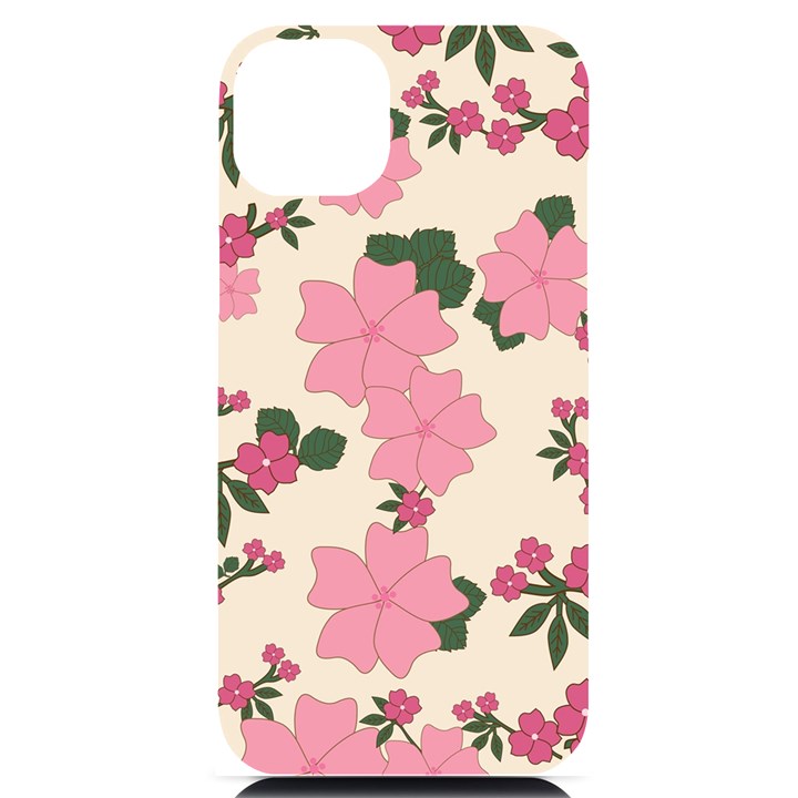 Floral Vintage Flowers iPhone 14 Plus Black UV Print Case