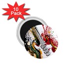 Electric Guitar Grunge 1.75  Magnets (10 pack)  Front