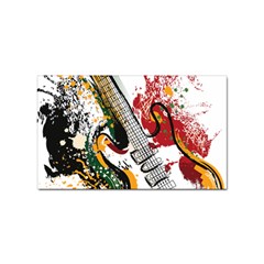 Electric Guitar Grunge Sticker (rectangular) by Salman4z