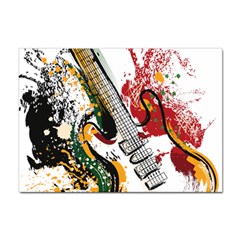 Electric Guitar Grunge Sticker A4 (10 Pack) by Salman4z