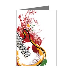 Electric Guitar Grunge Mini Greeting Card by Salman4z