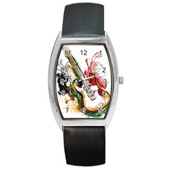 Electric Guitar Grunge Barrel Style Metal Watch