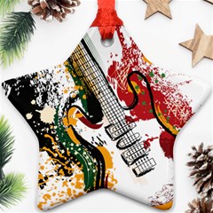 Electric Guitar Grunge Star Ornament (two Sides) by Salman4z