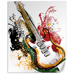 Electric Guitar Grunge Canvas 16  X 20  by Salman4z