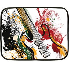 Electric Guitar Grunge Two Sides Fleece Blanket (mini) by Salman4z