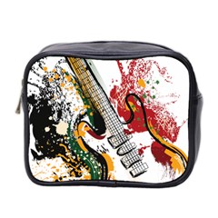 Electric Guitar Grunge Mini Toiletries Bag (two Sides) by Salman4z